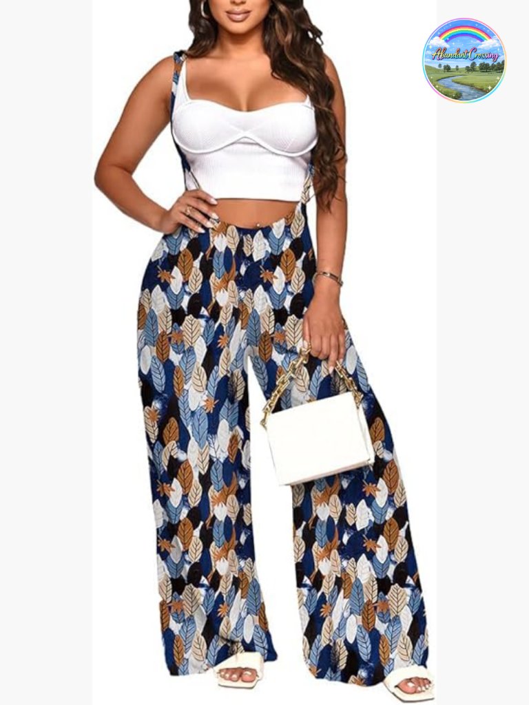 Wide Leg Jumpsuit With Pockets, Spaghetti Straps, Loose Fit